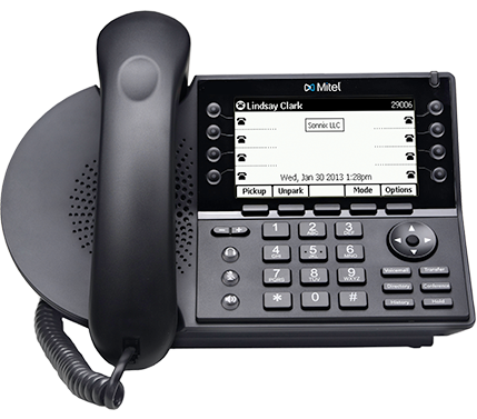 Dark colored phone with display - model 480